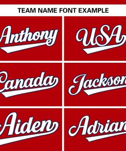 Custom Red Team Classic Style Authentic Baseball Jersey