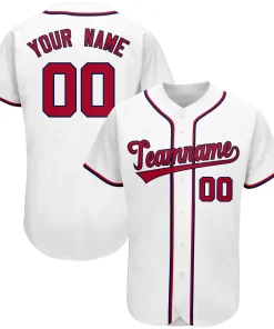 Custom White Team Classic Style Authentic Baseball Jersey