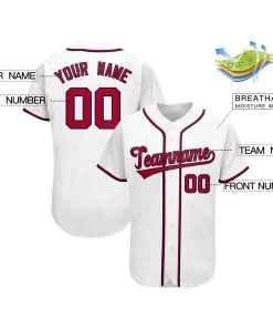 Custom White Team Classic Style Authentic Baseball Jersey
