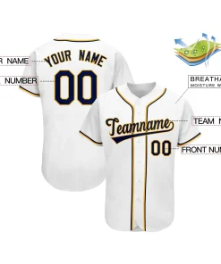 Custom White Team Classic Style Authentic Baseball Jersey
