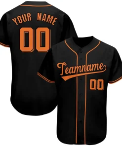Custom Black Team Classic Style Authentic Baseball Jersey