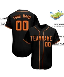 Custom Black Team Classic Style Authentic Baseball Jersey