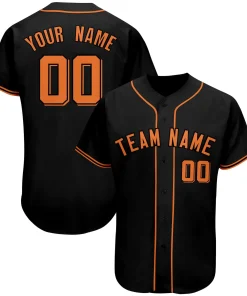 Custom Black Team Classic Style Authentic Baseball Jersey