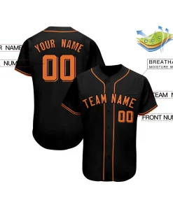 Custom Black Team Classic Style Authentic Baseball Jersey