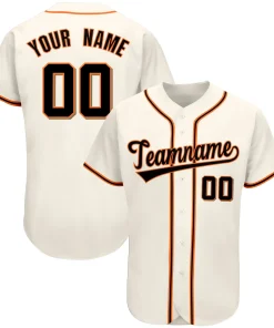 Custom Cream Team Classic Style Authentic Baseball Jersey