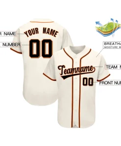 Custom Cream Team Classic Style Authentic Baseball Jersey