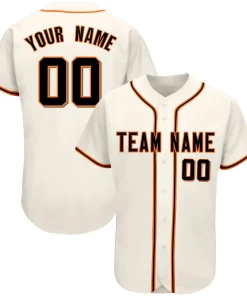 Custom Cream Team Classic Style Authentic Baseball Jersey