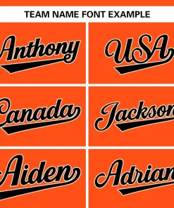Custom Orange Team Classic Style Authentic Baseball Jersey