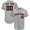 Custom Gray Team Classic Style Authentic Baseball Jersey