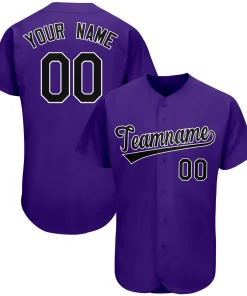 Custom Purple Team Classic Style Authentic Baseball Jersey