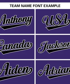 Custom Purple Team Classic Style Authentic Baseball Jersey