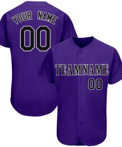 Custom Purple Team Classic Style Authentic Baseball Jersey