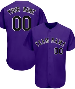 Custom Purple Team Classic Style Authentic Baseball Jersey