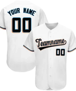 Custom White Team Classic Style Authentic Baseball Jersey