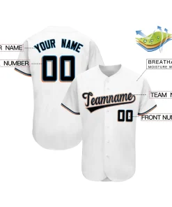 Custom White Team Classic Style Authentic Baseball Jersey
