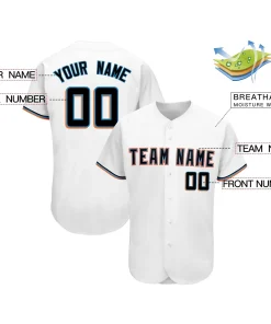 Custom White Team Classic Style Authentic Baseball Jersey