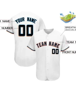 Custom White Team Classic Style Authentic Baseball Jersey