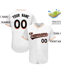 Custom White Team Classic Style Authentic Baseball Jersey