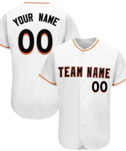 Custom White Team Classic Style Authentic Baseball Jersey