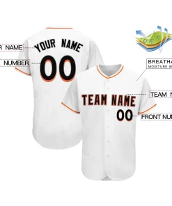 Custom White Team Classic Style Authentic Baseball Jersey