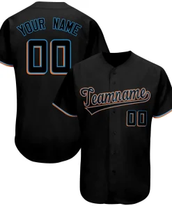 Custom Black Team Classic Style Authentic Baseball Jersey