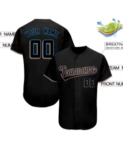 Custom Black Team Classic Style Authentic Baseball Jersey