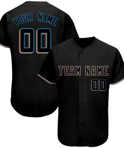 Custom Black Team Classic Style Authentic Baseball Jersey