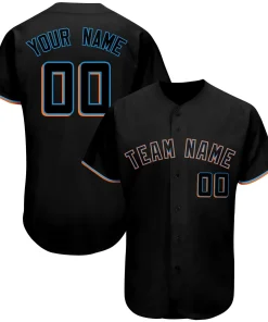 Custom Black Team Classic Style Authentic Baseball Jersey