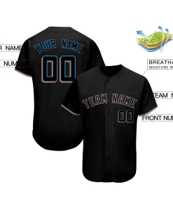 Custom Black Team Classic Style Authentic Baseball Jersey