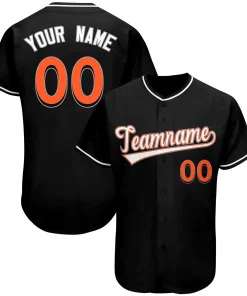 Custom Black Team Classic Style Authentic Baseball Jersey