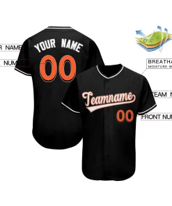 Custom Black Team Classic Style Authentic Baseball Jersey