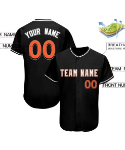 Custom Black Team Classic Style Authentic Baseball Jersey