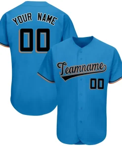 Custom Powder Blue Team Classic Style Authentic Baseball Jersey
