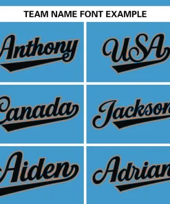 Custom Powder Blue Team Classic Style Authentic Baseball Jersey
