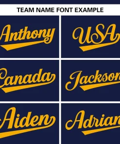 Custom Navy Team Classic Style Authentic Baseball Jersey
