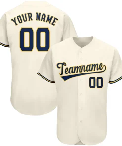 Custom Cream Team Classic Style Authentic Baseball Jersey