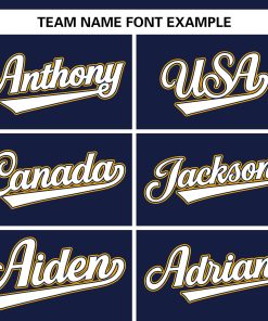 Custom Navy Team Classic Style Authentic Baseball Jersey