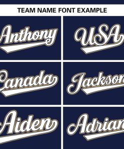 Custom Navy Team Classic Style Authentic Baseball Jersey