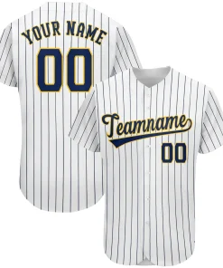 Custom Navy Team Classic Style Authentic Baseball Jersey