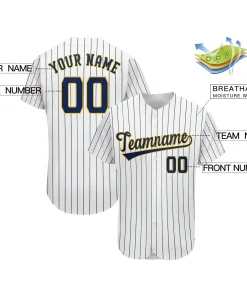 Custom Navy Team Classic Style Authentic Baseball Jersey