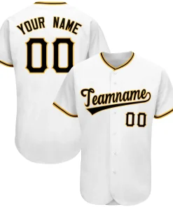 Custom White Team Classic Style Authentic Baseball Jersey