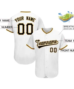 Custom White Team Classic Style Authentic Baseball Jersey