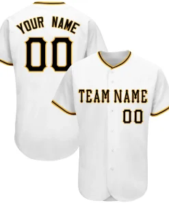 Custom White Team Classic Style Authentic Baseball Jersey
