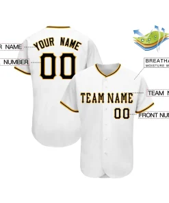 Custom White Team Classic Style Authentic Baseball Jersey