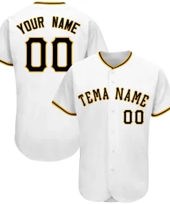 Custom White Team Classic Style Authentic Baseball Jersey