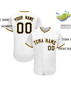 Custom White Team Classic Style Authentic Baseball Jersey