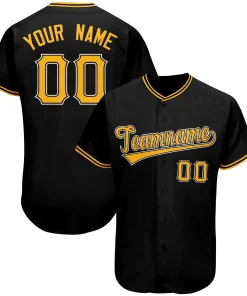 Custom Black Team Classic Style Authentic Baseball Jersey