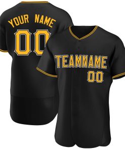 Custom Black Team Classic Style Authentic Baseball Jersey