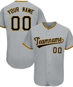 Custom Gray Team Classic Style Authentic Baseball Jersey