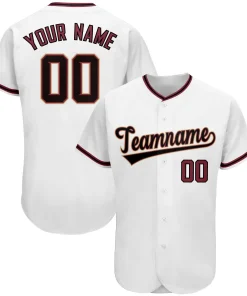 Custom White Team Classic Style Authentic Baseball Jersey